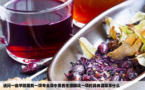 请问一些学院里有一项专业是中医养生保健这一项的具体课程是什么