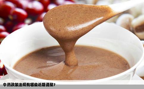 中药政策法规有哪些近期调整？