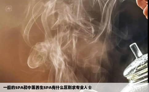 一般的SPA和中医养生SPA有什么区别求专业人士