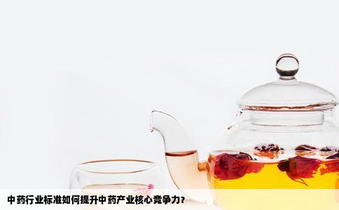 中药行业标准如何提升中药产业核心竞争力？